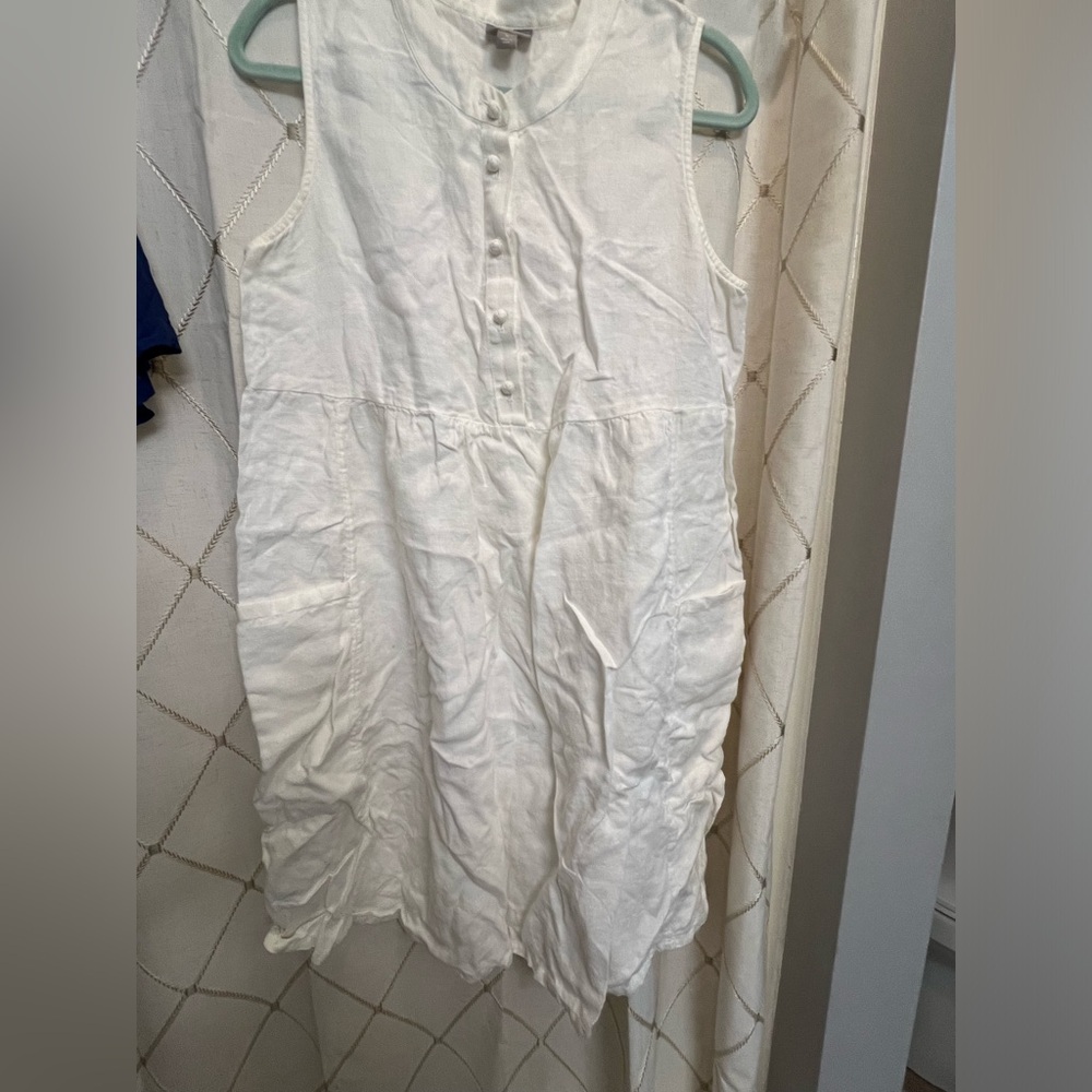 J. Jill white sleeveless lined dress - medium